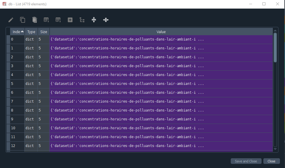 données sous Python
