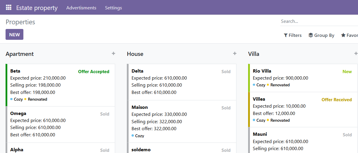 contenu du module créé après la formation